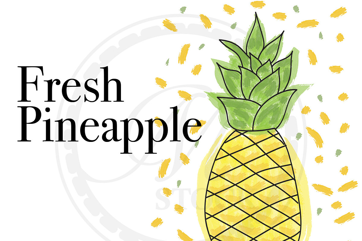 Fresh Pineapple in Illustrations - product preview 8