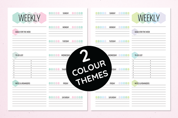 Planner Set - Gemtones in Stationery Templates - product preview 2