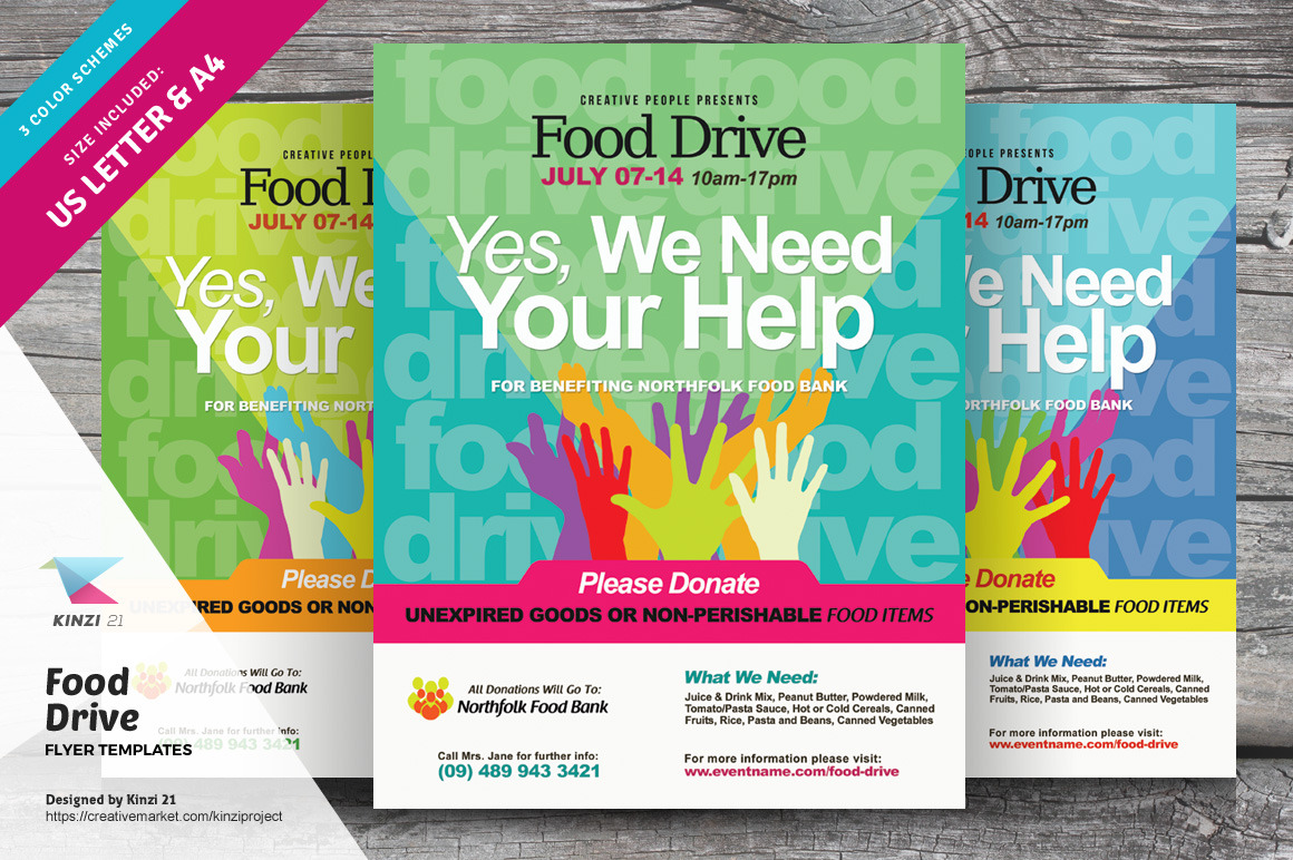 Food Drive Flyer Templates  Creative Daddy For Food Drive Flyer Template