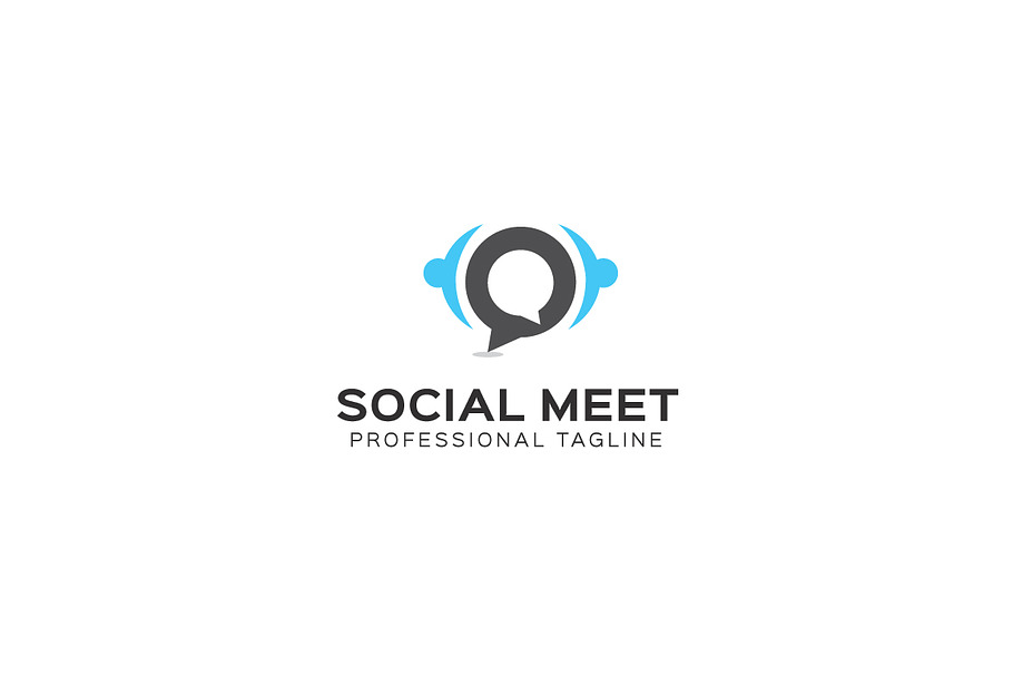 Social Meet Logo Template