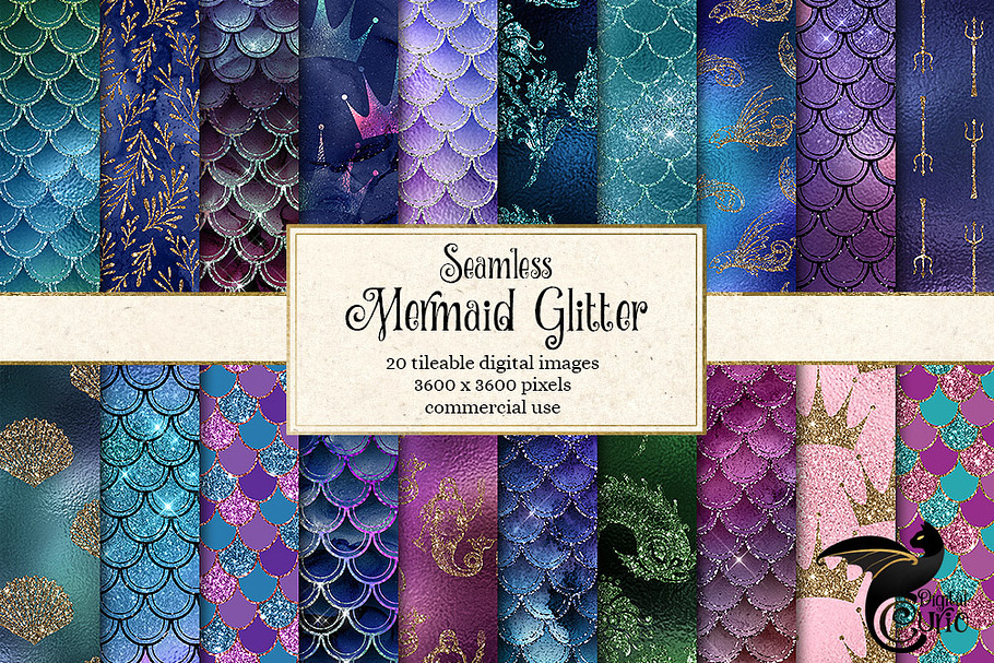 Mermaid Glitter Patterns in Patterns - product preview 8