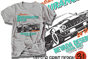 vector muscle car t-shirt print