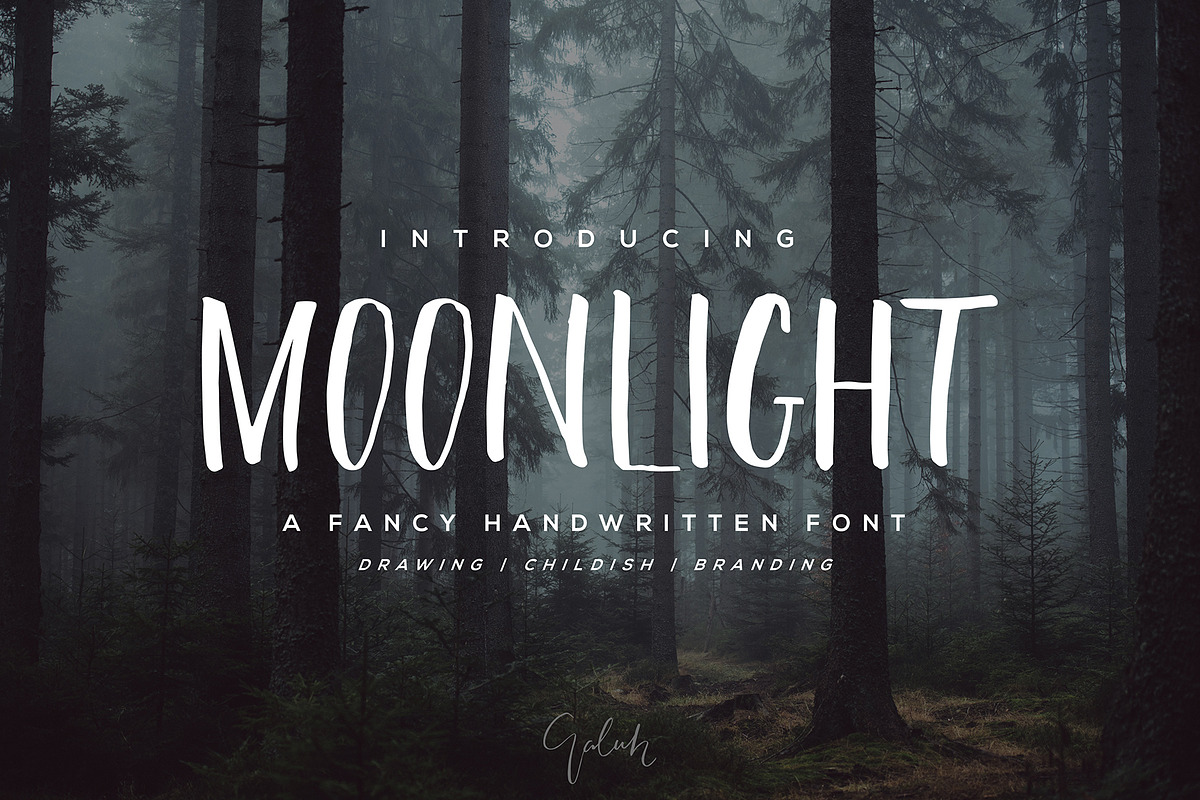 Moonlight Brush Font in Scrapbooking Fonts - product preview 8