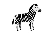 Cute zebra cartoon animal icon