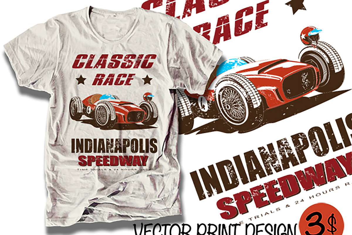 vector race print in Illustrations - product preview 8