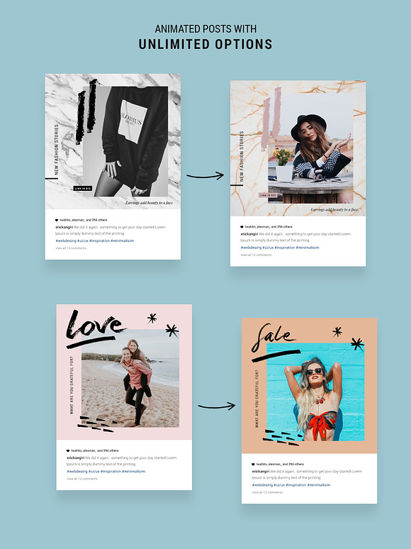 ANIMATED Hand-Drawn Instagram Posts in Instagram Templates - product preview 11
