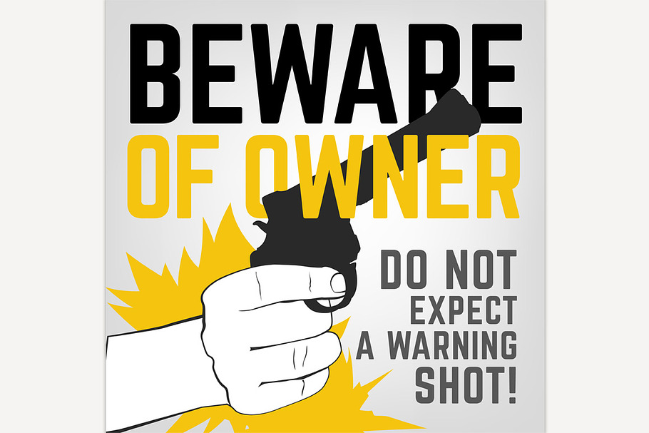 Beware of Owner Poster in Illustrations - product preview 8