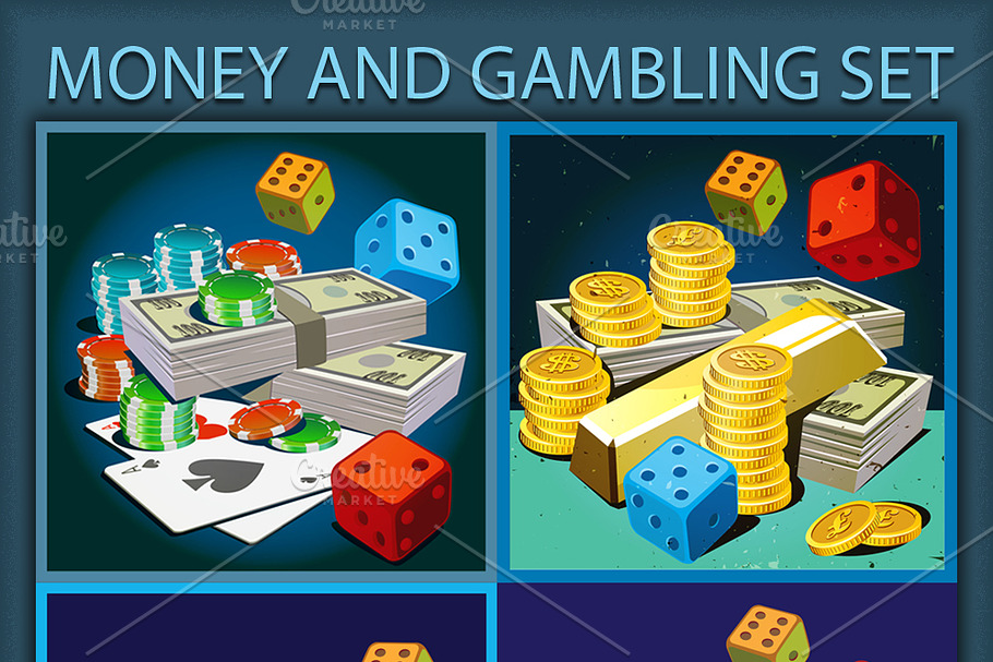 Money & Gambling Set in Illustrations - product preview 8