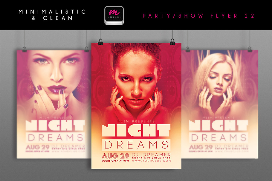 Minimalistic Party/Show Flyer 12 in Flyer Templates - product preview 8