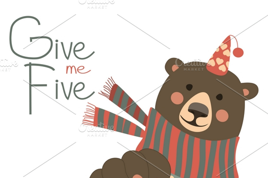 Give me five in Illustrations - product preview 8