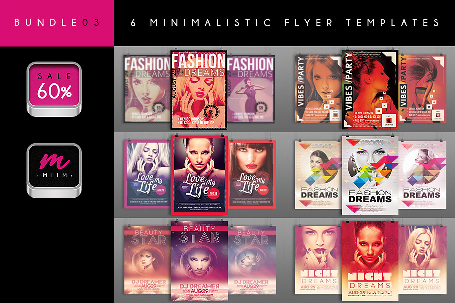 (Sale -60%) 6 Flyer Templates Bundle in Flyer Templates - product preview 8