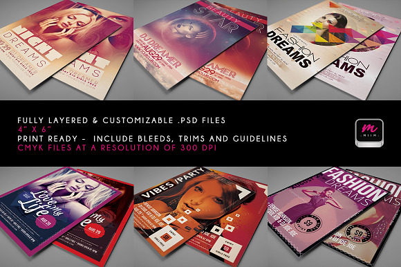 (Sale -60%) 6 Flyer Templates Bundle in Flyer Templates - product preview 2