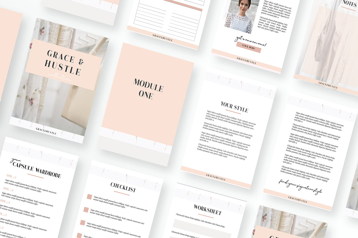Grace & Hustle Workbook Canva Adobe in Email Templates - product preview 8