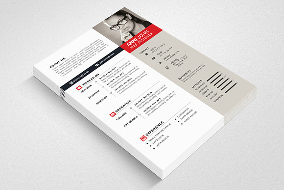 MS Word Professional CV Resume in Resume Templates - product preview 1