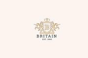 Letter B Logo - Heraldic,Crest Logo