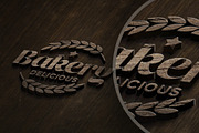 Wooden logo Mock-up