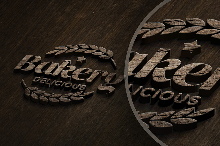 Wooden logo Mock-up in Branding Mockups - product preview 8
