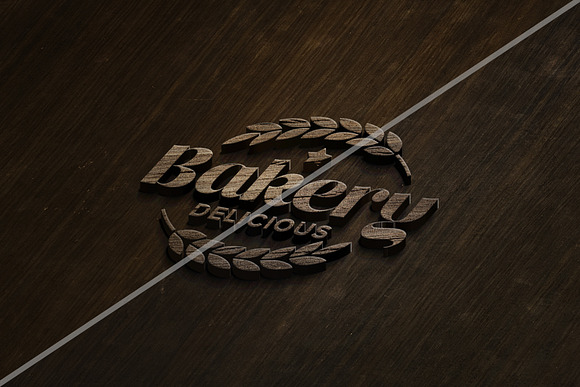 Wooden logo Mock-up in Branding Mockups - product preview 1