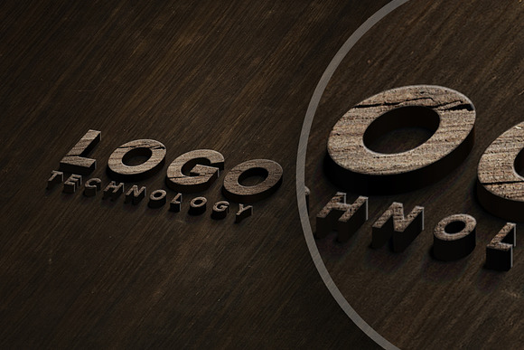 Wooden logo Mock-up in Branding Mockups - product preview 2