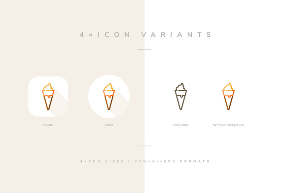 Ice Cream Line Icons in Simple Line Icons - product preview 1