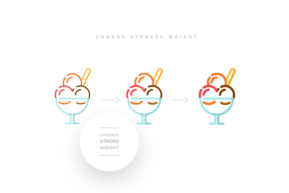 Ice Cream Line Icons in Simple Line Icons - product preview 2