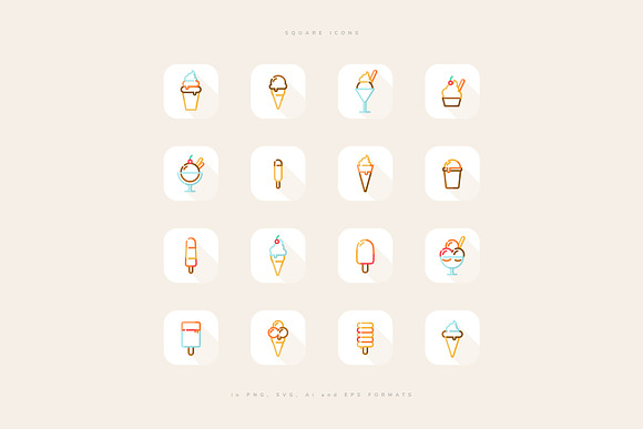 Ice Cream Line Icons in Simple Line Icons - product preview 4