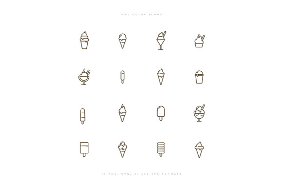 Ice Cream Line Icons in Simple Line Icons - product preview 5