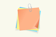 Vector clips and paper option banner