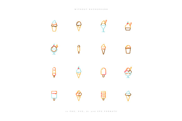 Ice Cream Line Icons in Simple Line Icons - product preview 6