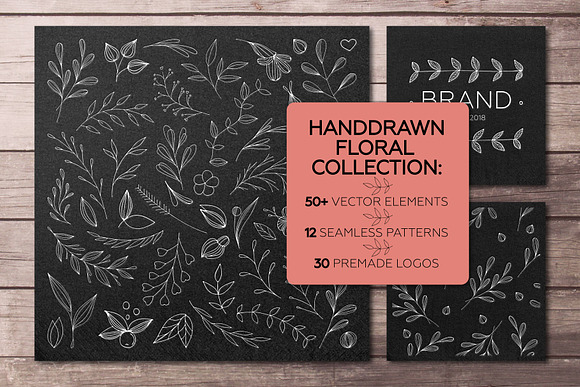 Hand Drawn Floral Collection in Objects - product preview 14