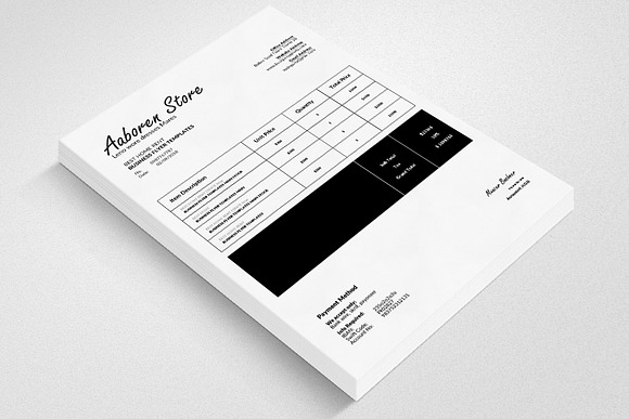 Invoice Template with 4 Formats in Stationery Templates - product preview 1