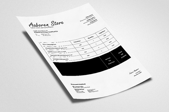 Invoice Template with 4 Formats in Stationery Templates - product preview 2