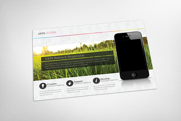 Mobile Apps Promotion Flyer Template in Flyer Templates - product preview 2