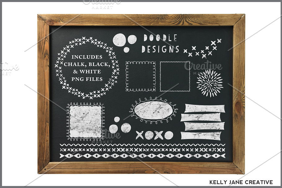 Chalkboard Doodle Frames & Graphics