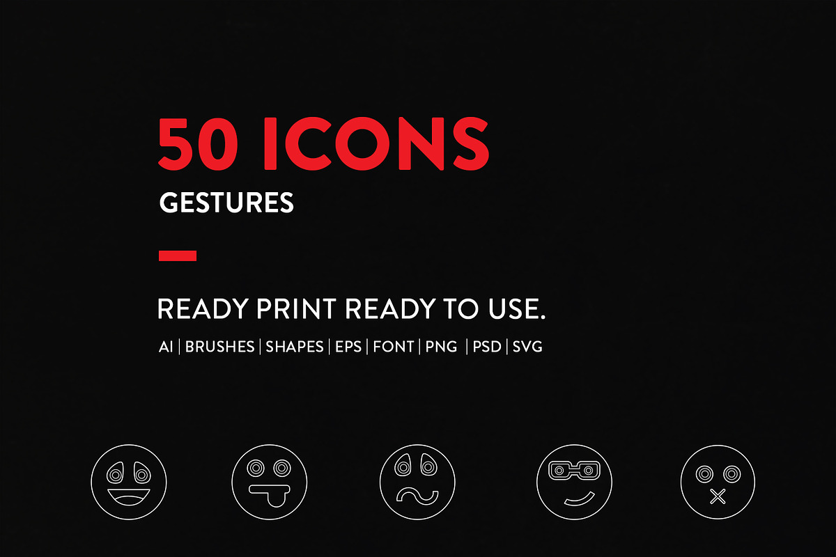 Line Icons Emoji-Hand Gesture Set in Graphics - product preview 8