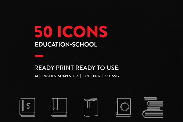 Line Icons  Education Set