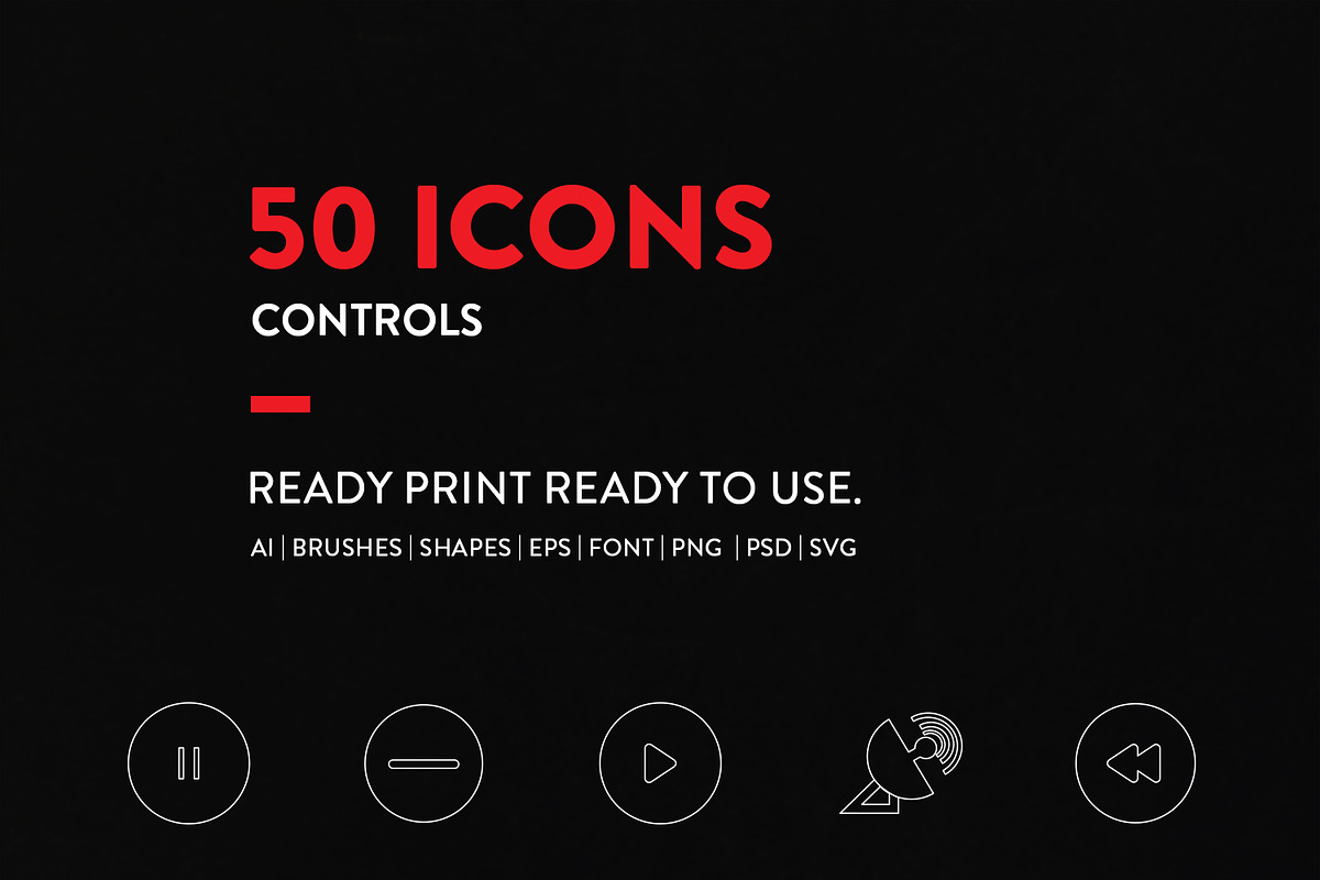 Line Icons Control Set in Icons - product preview 8