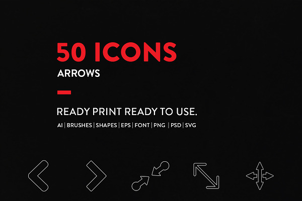 Line Icons Arrows Set