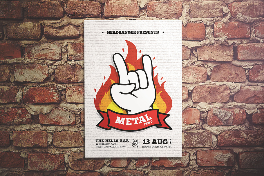 Rock Music Flyer in Flyer Templates - product preview 8