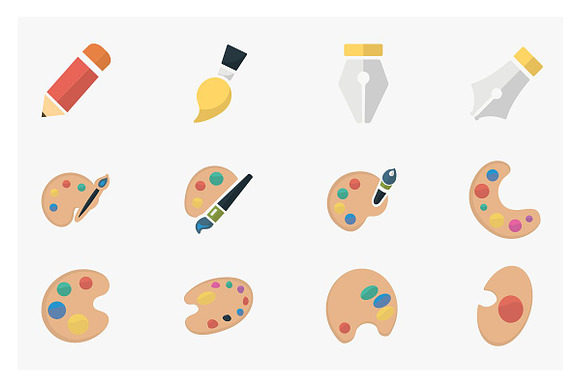 Flat Icons Art Set in Icons - product preview 2