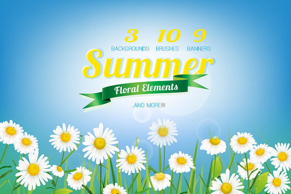 Summer Floral Elements