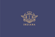 Letter I Logo - Heraldic,Crest Logo 