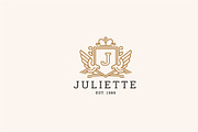 Letter J Logo - Heraldic,Crest Logo