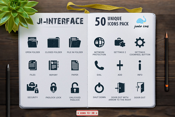 Glyph Icons Interface Set in Graphics - product preview 1