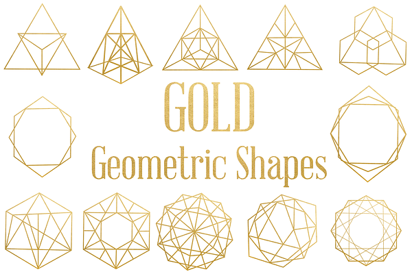 Gold Geometric Shapes