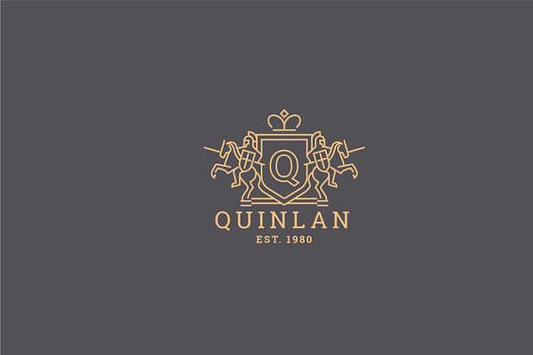 Letter Q Logo - Heraldic,Crest Logo
