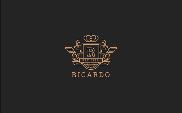 Letter R Logo - Heraldic,Crest Logo in Logo Templates - product preview 2