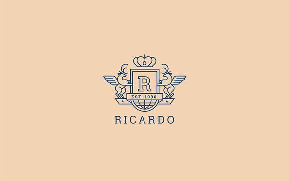 Letter R Logo - Heraldic,Crest Logo in Logo Templates - product preview 3