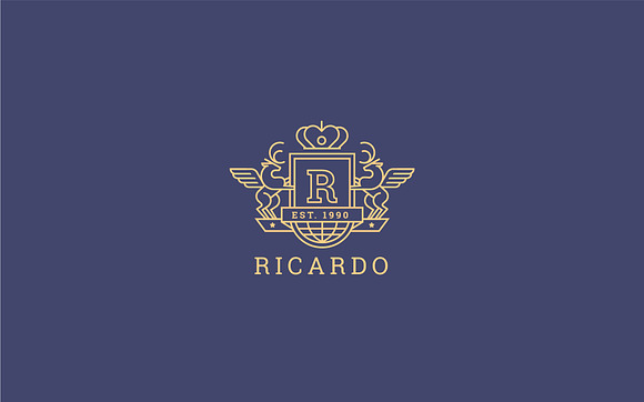 Letter R Logo - Heraldic,Crest Logo in Logo Templates - product preview 4