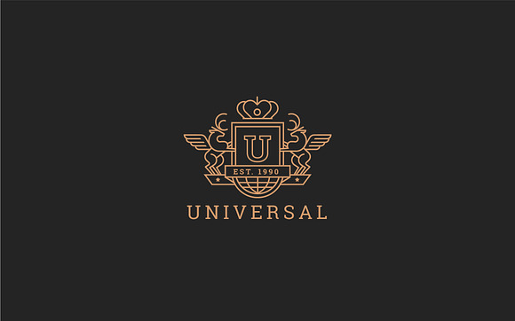 Letter U Logo - Heraldic,Crest Logo in Logo Templates - product preview 2